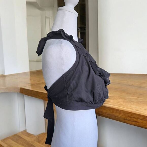 Kenneth Cole Reaction Women's PLUS Size 2X Black Ruffle Bikini Top - Picture 3 of 7